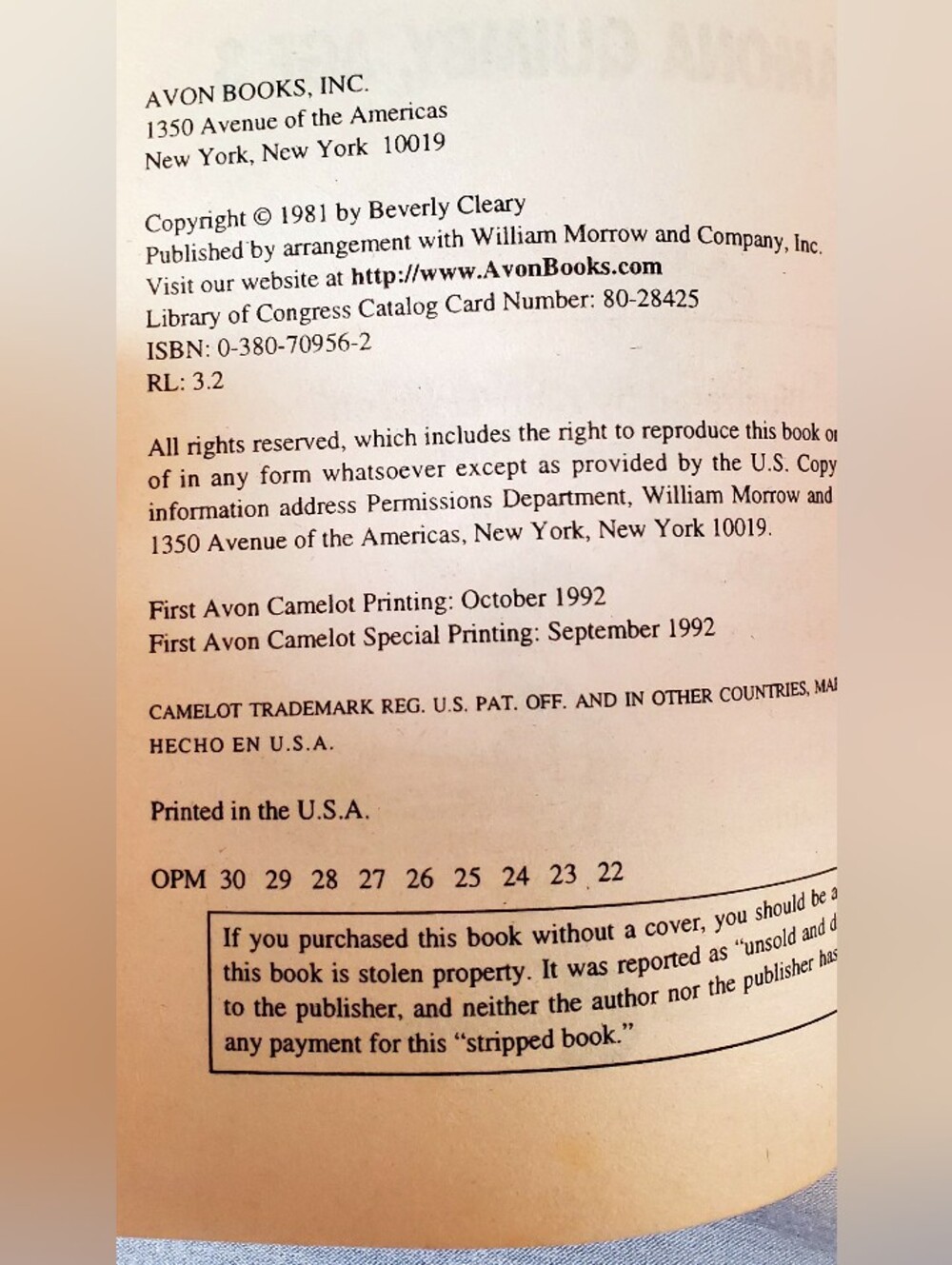 Beverly Cleary Ramona Quimby, Age 8 - - Picture 3 of 5